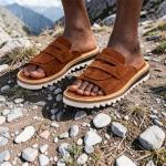 Suede Leather Slide For Men  Size 43